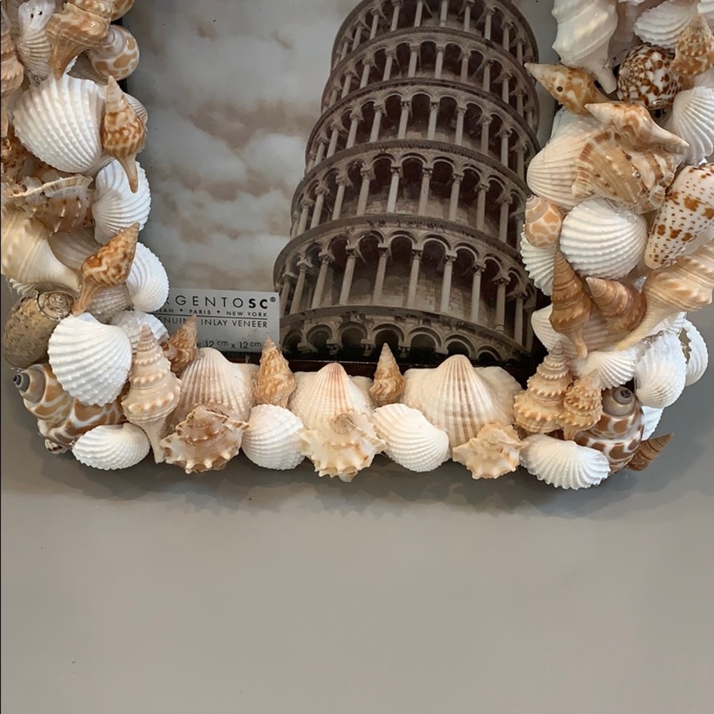 Handmade Genuine Shell Frame 5x5 - Picture 4 of 5